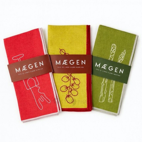 Playful embroided napkin pair - playful,