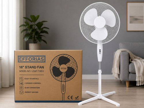 Fan white pedestal - 16",