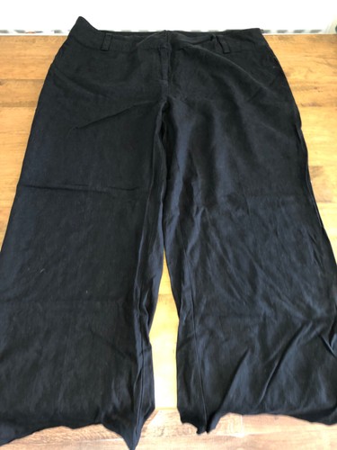Peacocks black linen blend - black,