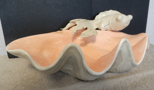 1989 ceramic fantail goldfish - ceramic,