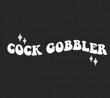 Rude 2x Cock Gobbler Sticker