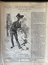 VINTAGE MR PUNCH  - March 12 1881 - Disraeli