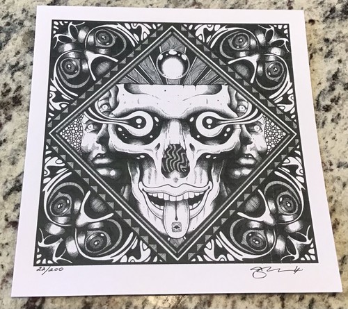 Blotter art acid tongue signed - blotter,