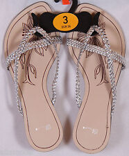 BHS Womens Silver Strappy Thong Sandals Beach Shoes Fast Free UK Shipping BNWT