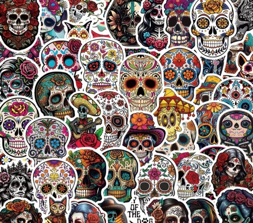 Skull stickerbomb 50x - stickerbomb,