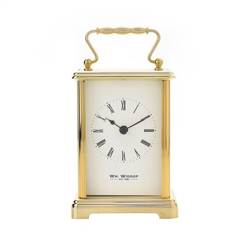 Widdop gold carriage clock - gold,