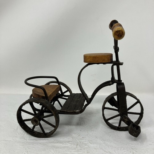 Vintage rustic metal tricycle - rustic,