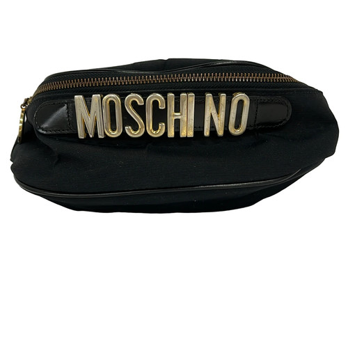 Moschino black nylon bum bag - moschino,