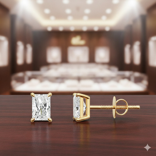 14k yellow gold - gold, earrings