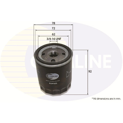 Comline oil filter eof023 - ,