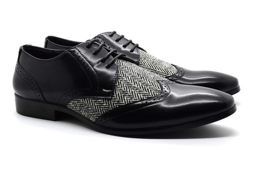 Mens faux leather tweed - mens,
