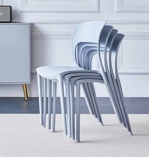 Dining Chairs, Set 4 Stackable