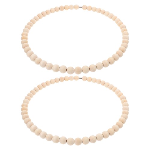 Wooden bead and stainless - bead,
