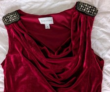 Red velvet evening dress - evening, ronni