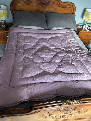 Vintage satin lilac feather - satin,