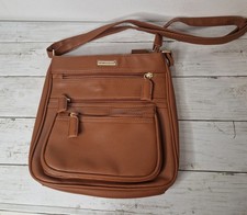 NATHALIE ANDERSON  Brown Crossbody Messenger Bag  NEW  (B34)