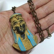 Vintage Handmade Pharaonic Necklace Unique Ancient Egypt Collectib Jewelry Piece