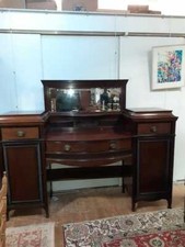 Edwardian Mahogany Mirror Back