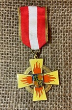 Fireman's Medal Order Gold for Service Vintage German