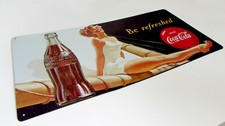 Vintage Coca-Cola metal sign BE REFRESHED, 1997 **