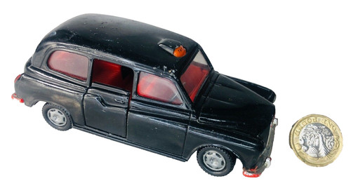 Toy car taxi cab - toy, black
