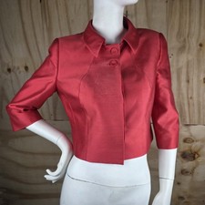 Hobbs Red Coral Cropped Jacket