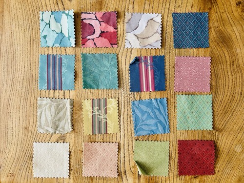 Vintage fabric swatches - swatches, in