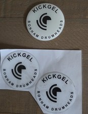 2 X BONHAM GENERATION III KICKGEL BASS DRUM GEL PLUS 1 CLICK DISC GEN II 3 ITEMS