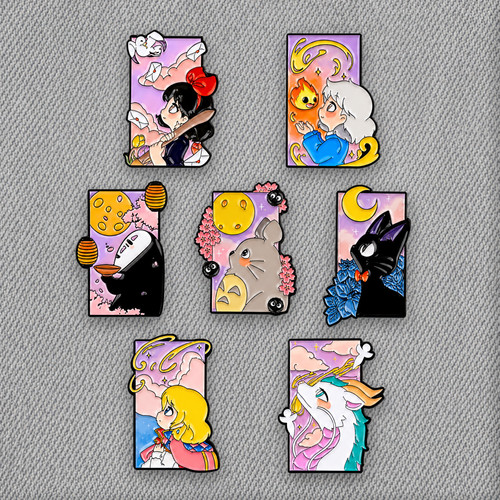 Studio ghibli set enamel - studio,