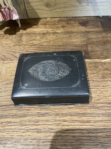 Antique metal tin - antique,