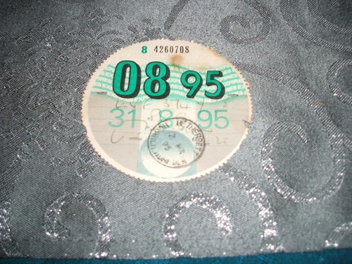 Tax disc 95 used - disc...08, /