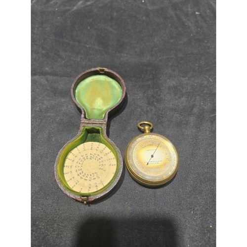 Antique pocket barometer - antique,