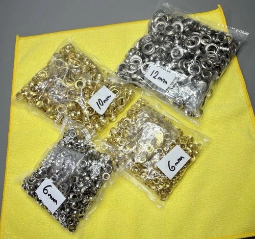 2000pcs golden silver grommets - golden,
