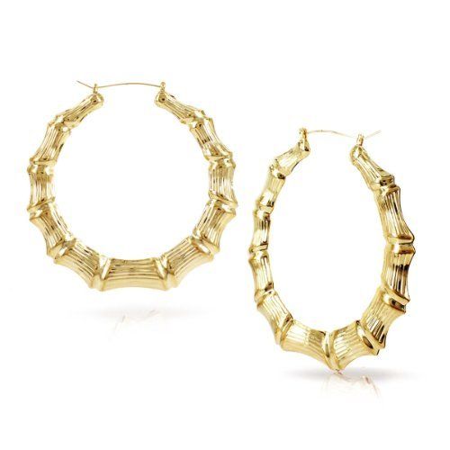 Large bamboo earrings hip - large,
