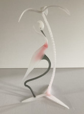 Stork Palm Tree Italy Lampwork Bimini Pirelli Murano White Pink Grey Baby Shower