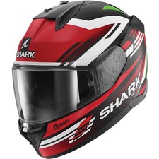 Shark D-Skwal 3 Firstlap Matt Black Red Green Motorbike Helmet ACU Gold Approved
