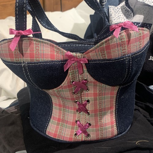 Women blue pink plaid - &,