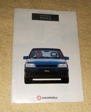 Vauxhall Nova 1992 Models No2 iHatch & Saloon Trip, Merit, Luxe, SX, SRi, GSi