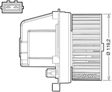Blower fan for left-hand drive