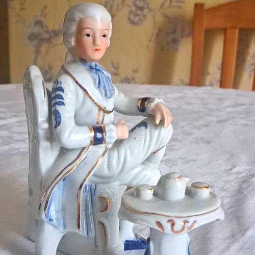 Porcelain hand painted seated - porcelain,