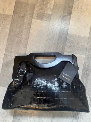 River island black - patent, croc