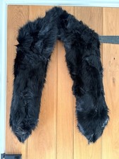 Faux Fur Black Wrap Shawl
