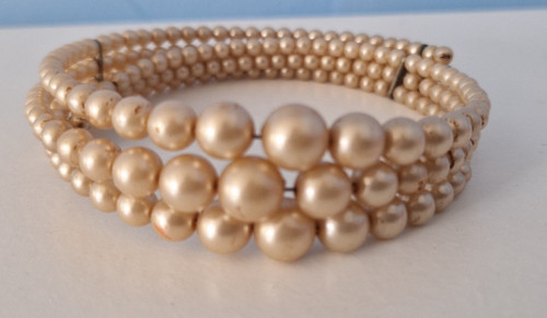 Vintage faux pearl expandable - vintage,
