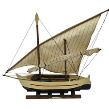 Vintage Model Wooden Sail Boat