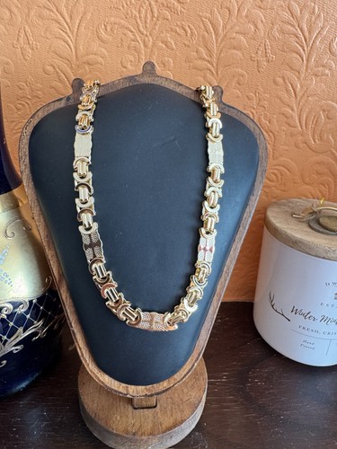 Vintage gold tone byzantine - tone,