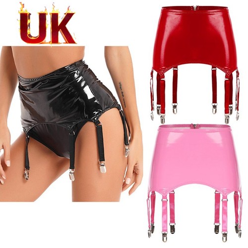 Women wet look - uk, garter