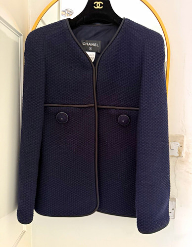 Chanel navy tweed - tweed, jacket