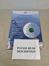 Acetate Sheets Clear Heavy Duty Acetate Sheet 240 Micron Extra Thick (READ)