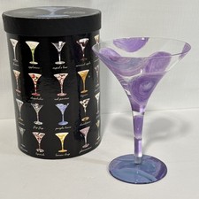 Lolita PURPLE HAZE 10oz Martini Glass Hand Painted With Box GLS4-5530P