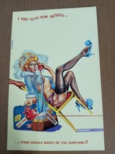 VINTAGE COMIC SAUCY HUMOUR SEASIDE POSTCARD XERXES  NEVER USED